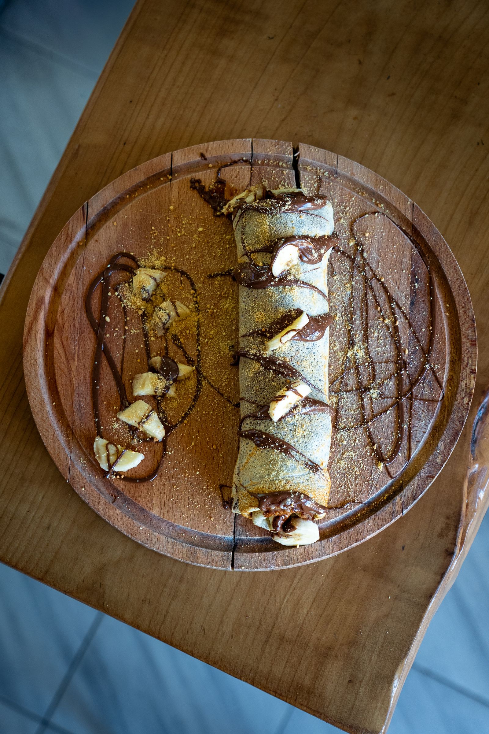 Bananizza nutella palačinkizza